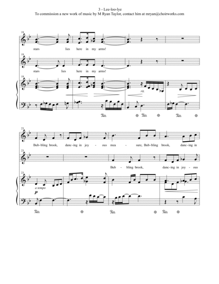 Lee Loo Lye, A Christmas Lullaby : SSA Choir and Piano