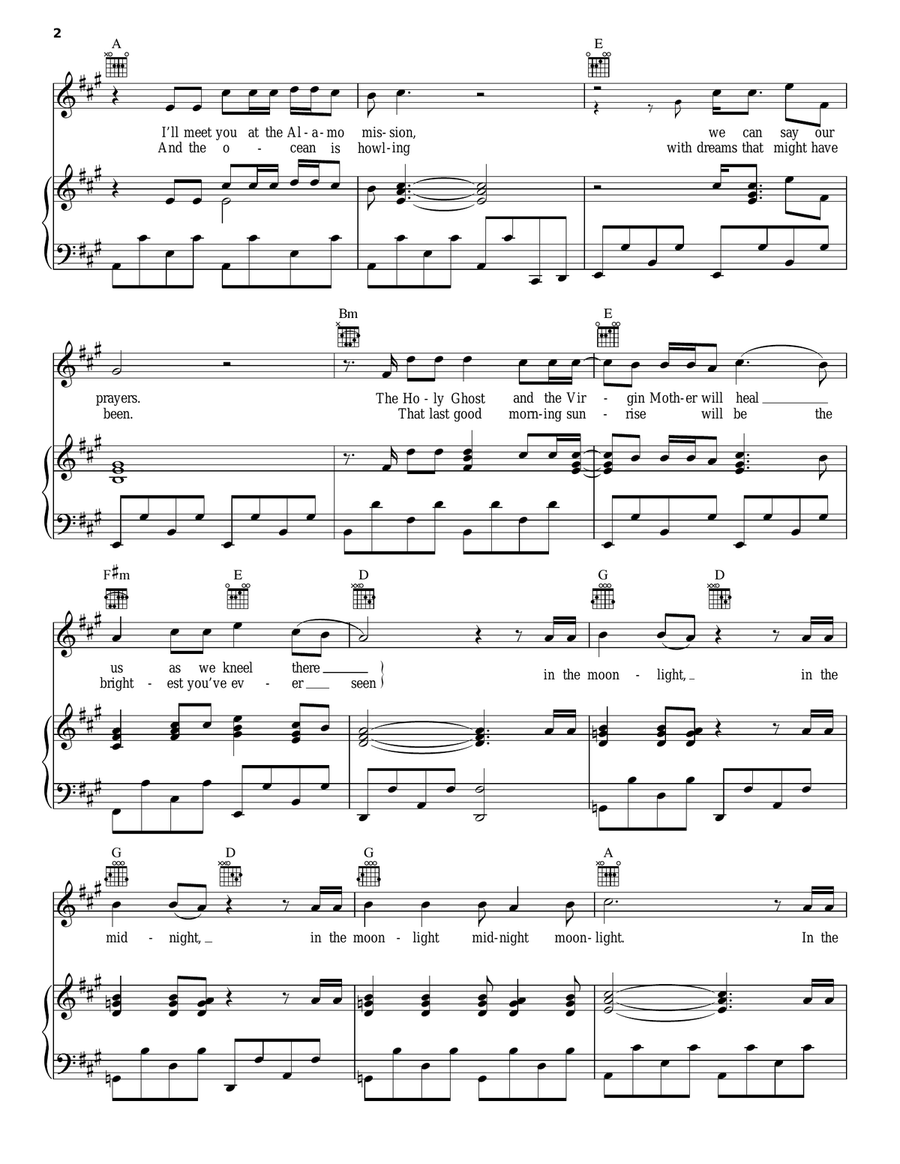 Midnight Moonlight Midnight Moonlight Acoustic Guitar scores gallery preview page 2