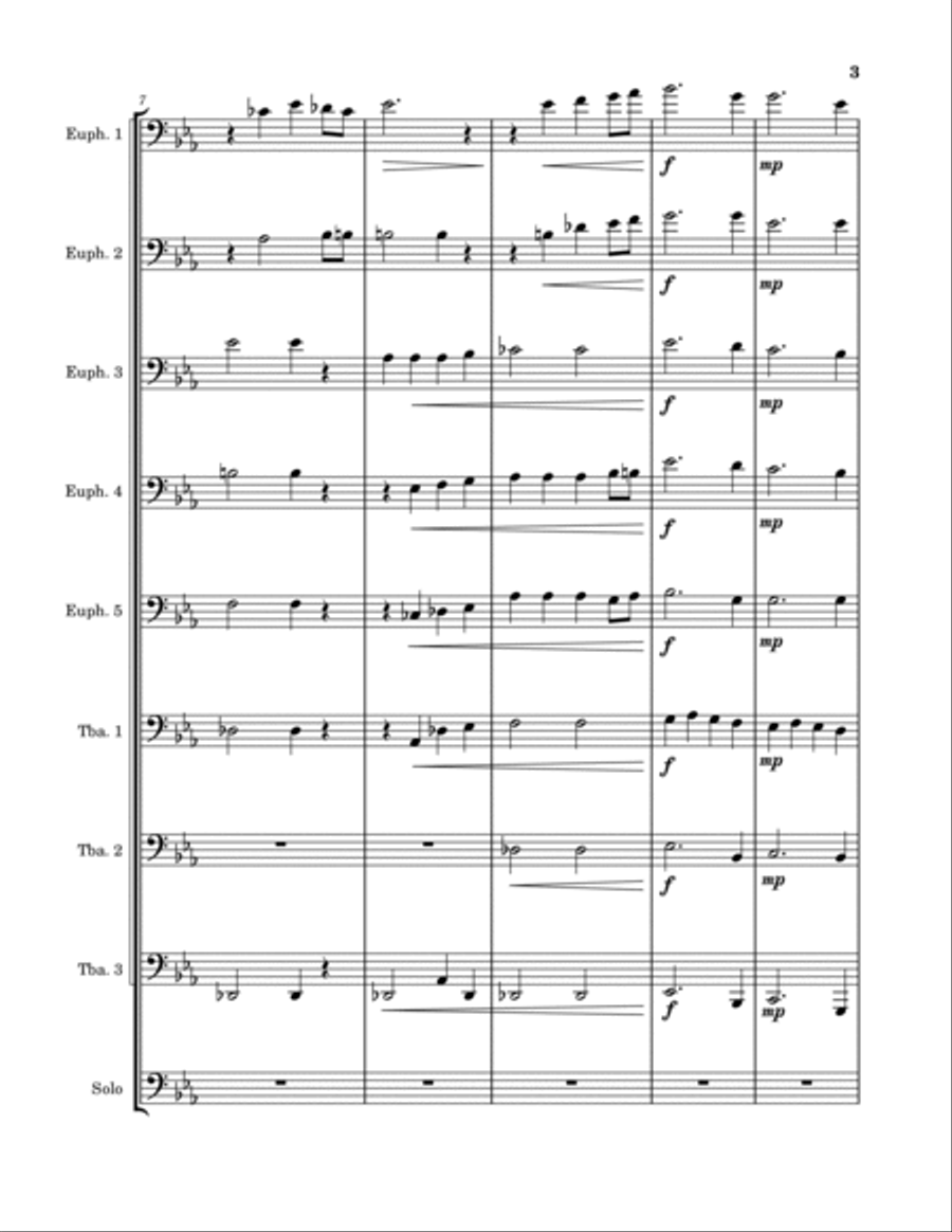 Ave Maria (Angelus Domini) Brass Ensemble scores gallery preview page 3