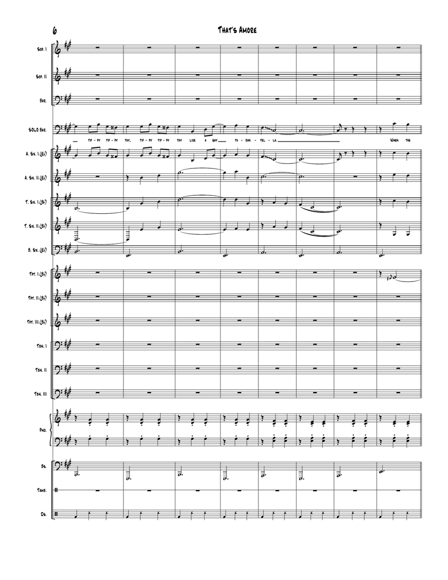 That's Amore (that's Love) Jazz Ensemble scores gallery preview page 6
