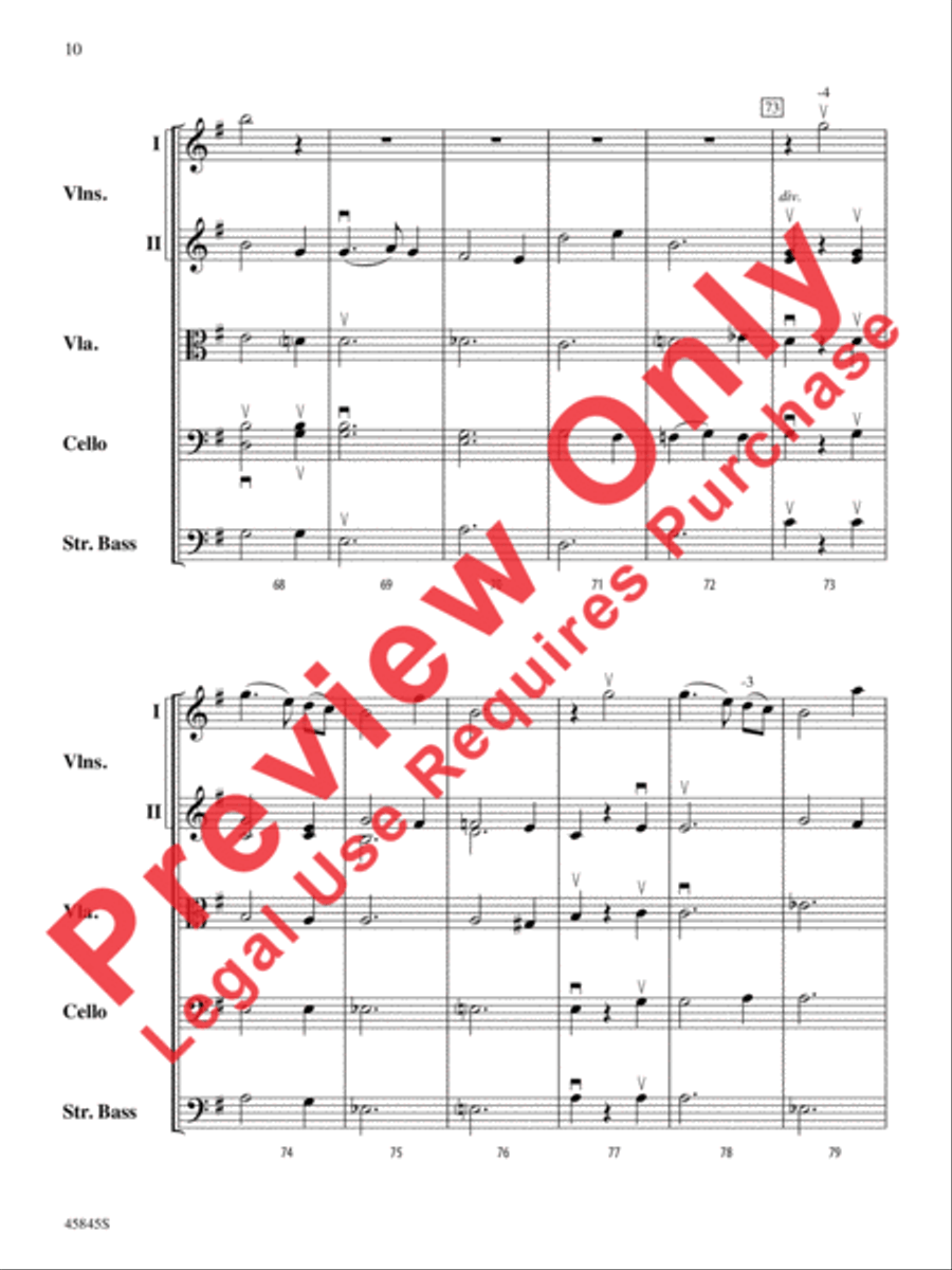 A Percy Grainger Portrait String Orchestra scores gallery preview page 10
