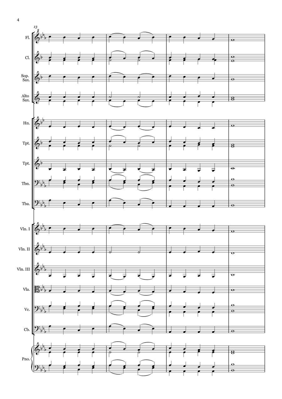 Onward, Christian Soldiers - for Beginner Orchestra. Chamber Music scores gallery preview page 4