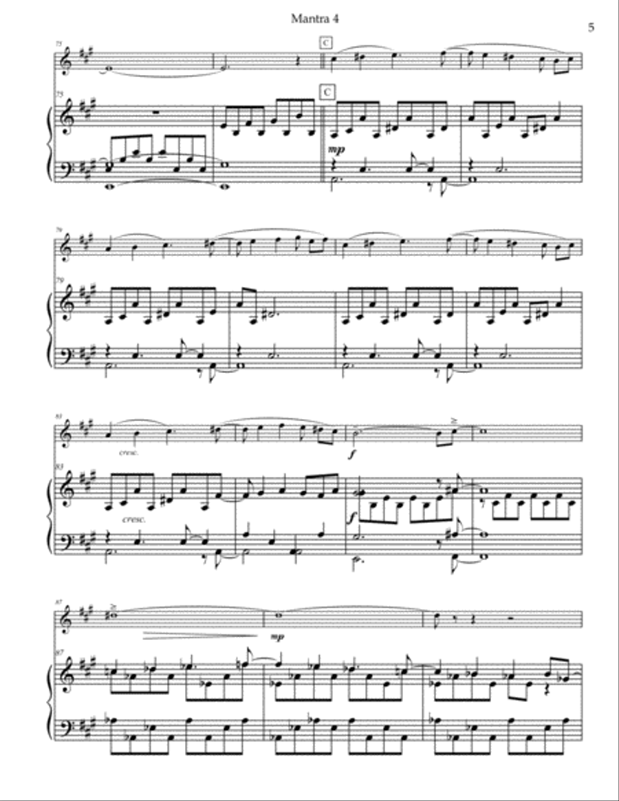 Mantra 4 - for Viola and Piano Piano scores gallery preview page 5