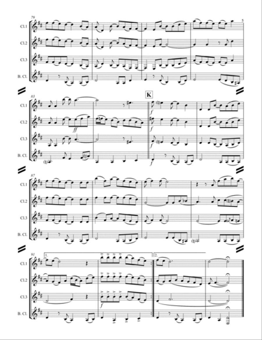Friends In Low Places Woodwind Ensemble scores gallery preview page 6