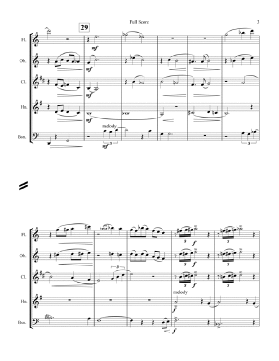 I'll Be Home For Christmas Woodwind Quintet scores gallery preview page 3