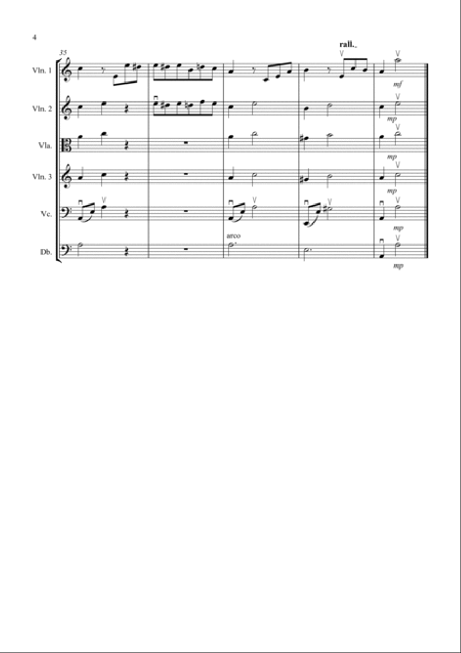 Für Elise for String Orchestra String Quartet scores gallery preview page 4