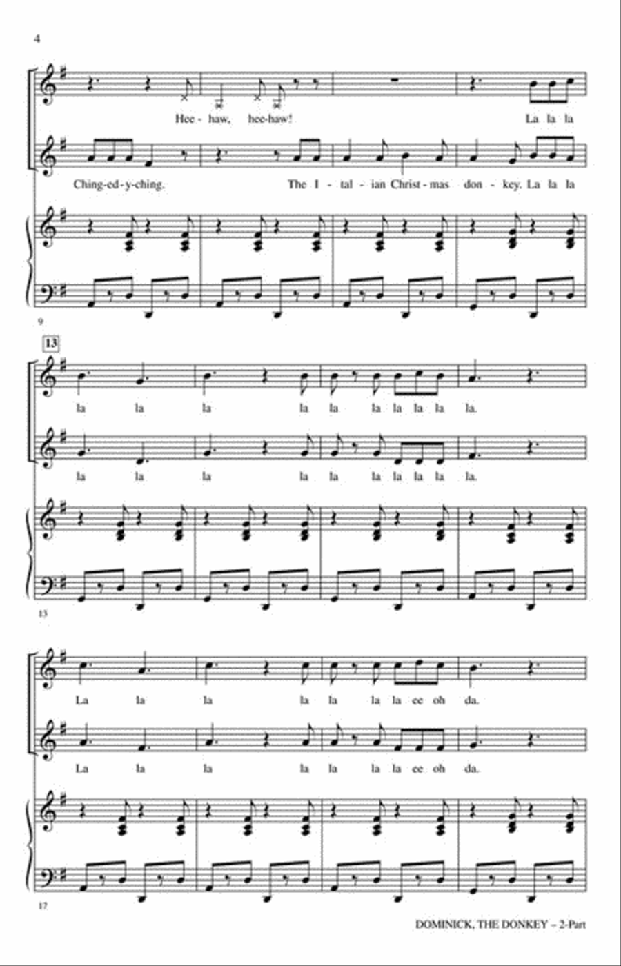 Dominick, the Donkey Dominick, the Donkey 2-Part scores gallery preview page 3