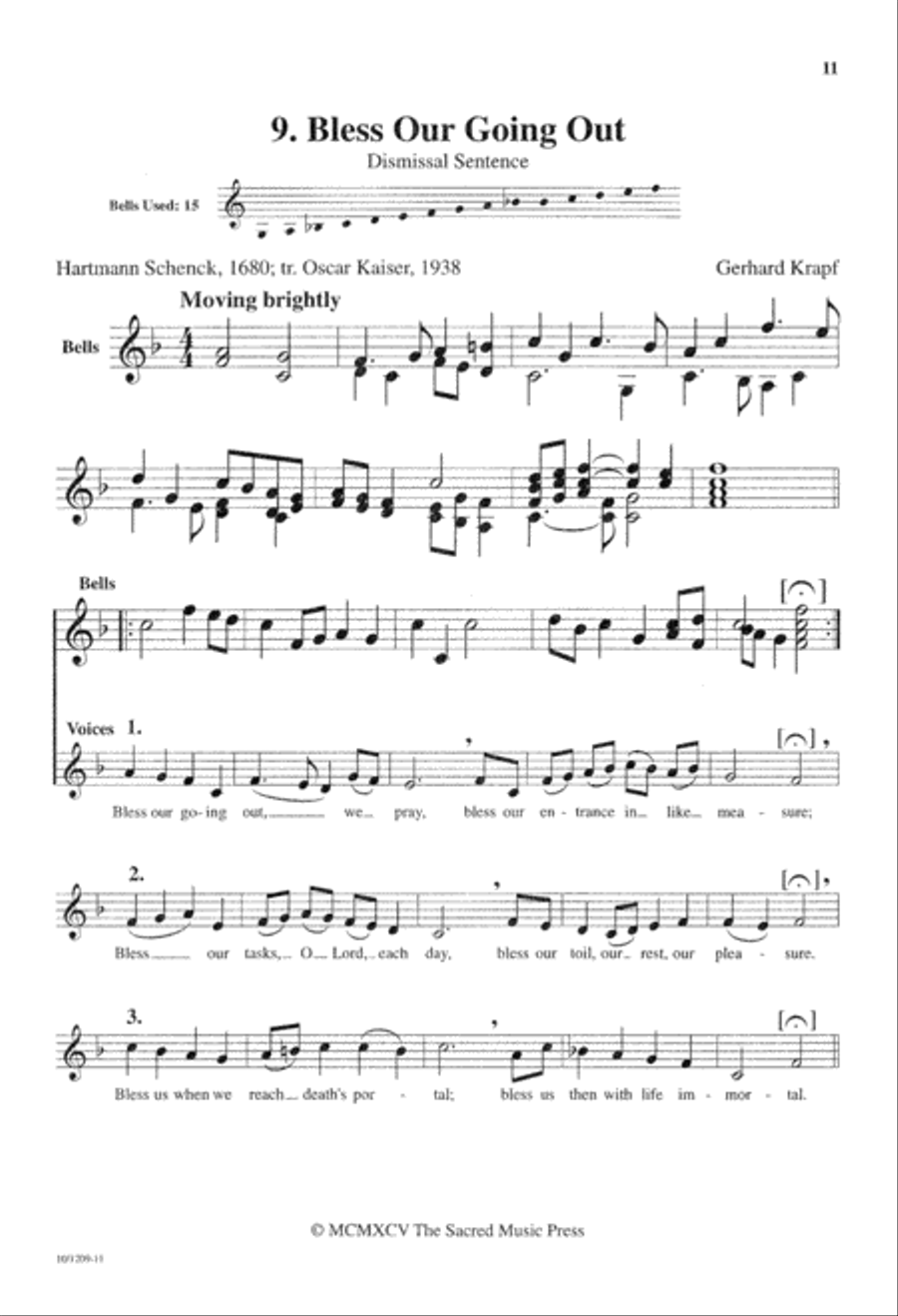 Responses for Handbells and Voices Unison Choir scores gallery preview page 11