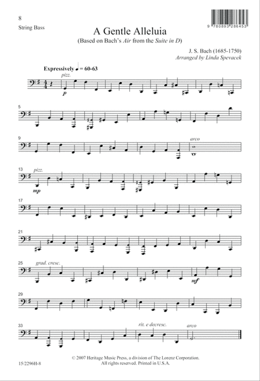 A Gentle Alleluia 3-Part scores gallery preview page 8