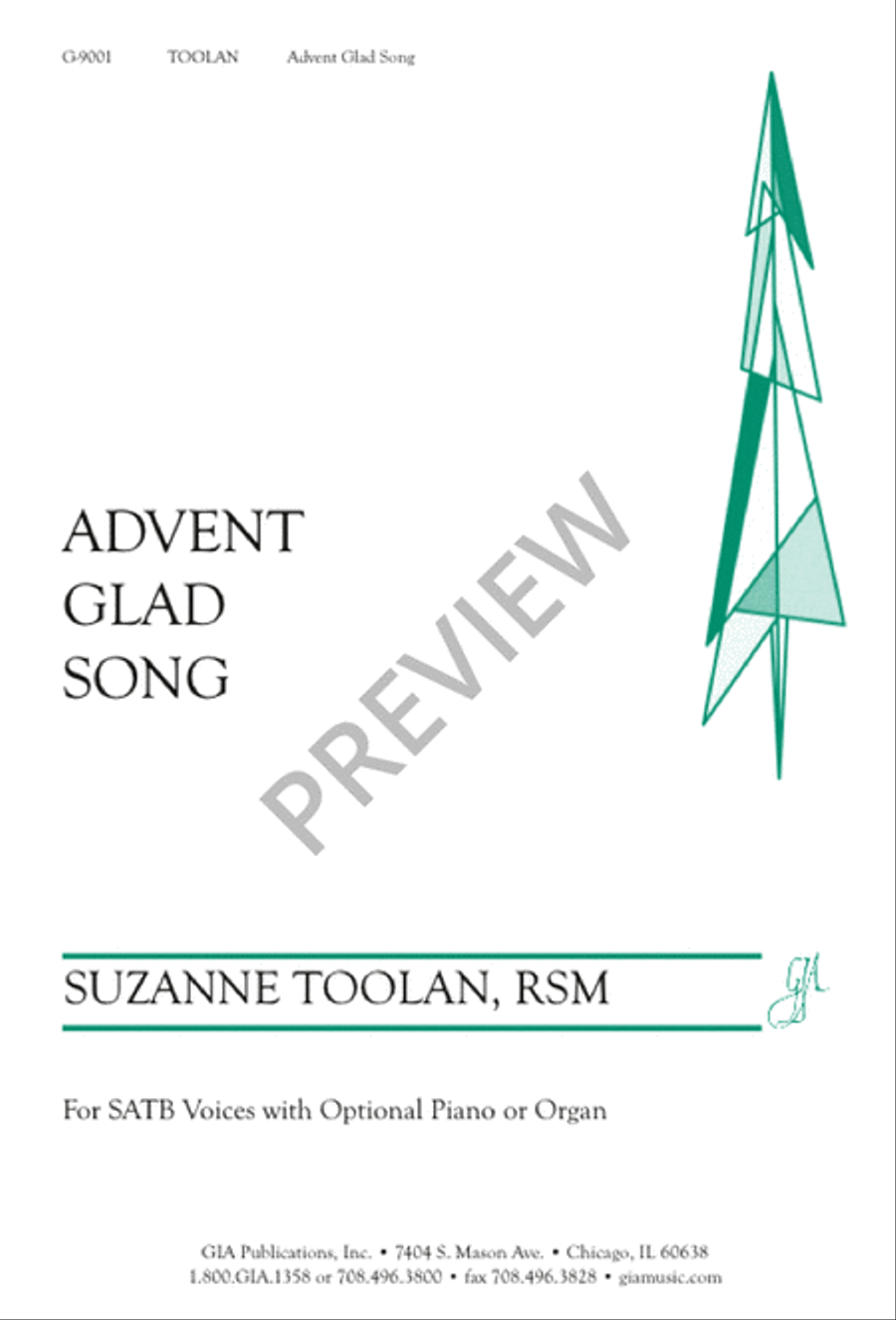 Advent Glad Song 4-Part scores gallery preview page 2