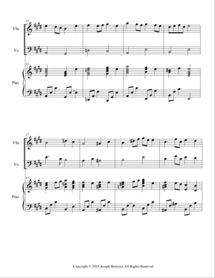 In Babilone for Violin, Cello, and Piano by Joseph Burrows Piano Trio scores gallery preview page 6