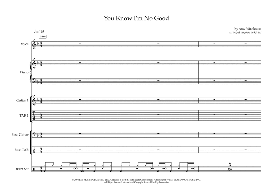You Know I'm No Good Voice scores gallery preview page 1