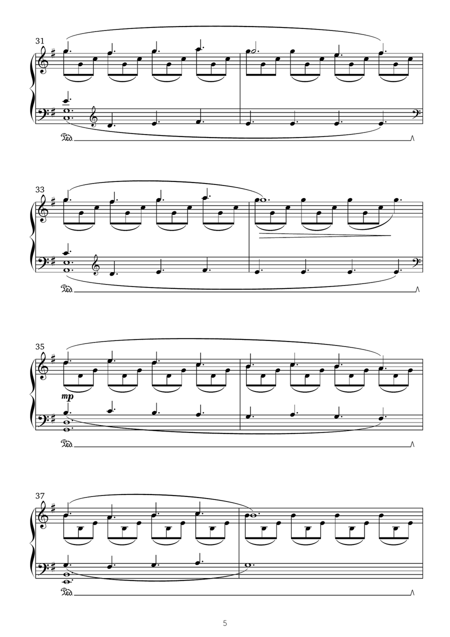 The Secret Garden Piano Solo scores gallery preview page 5