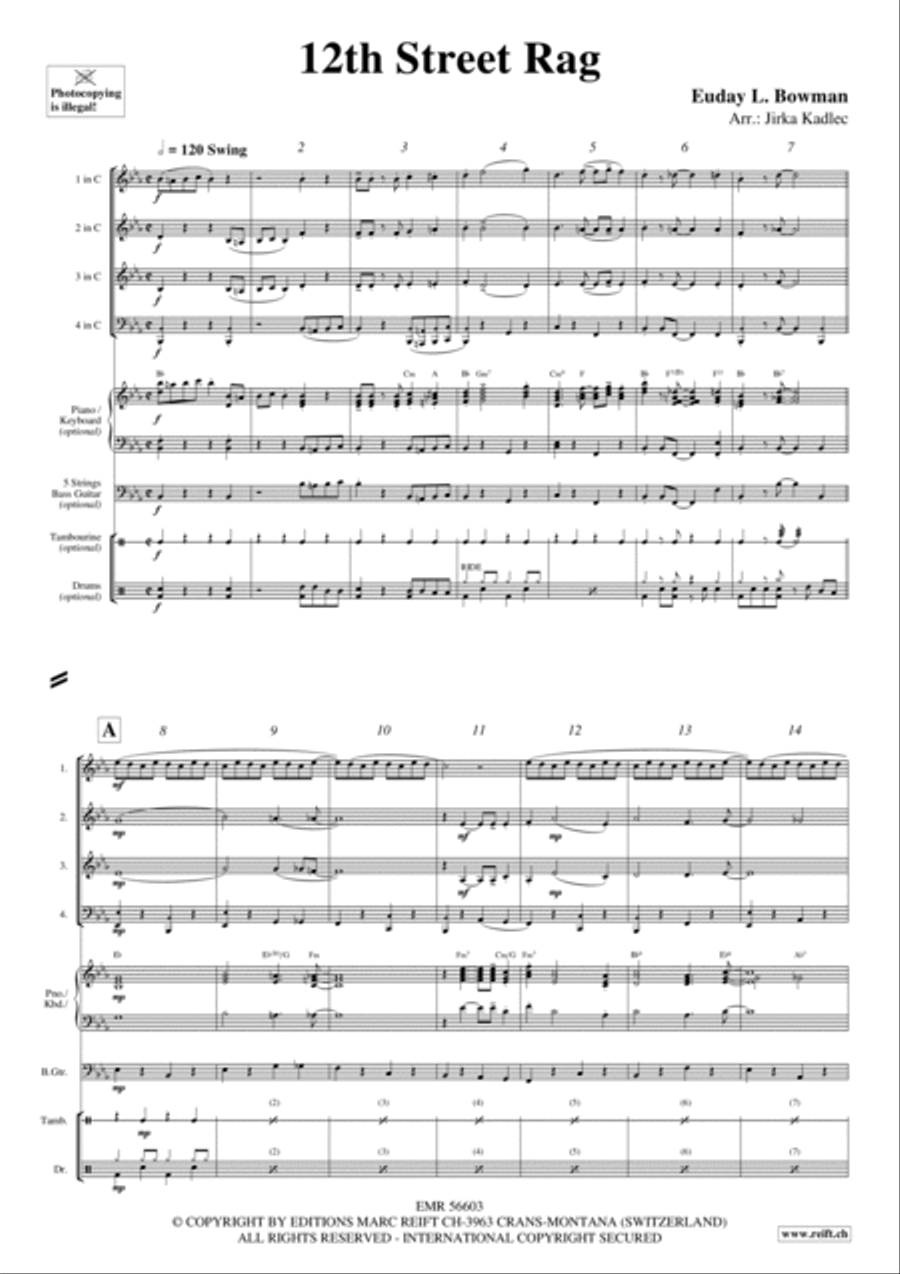 12th Street Rag Woodwind Quartet scores gallery preview page 3