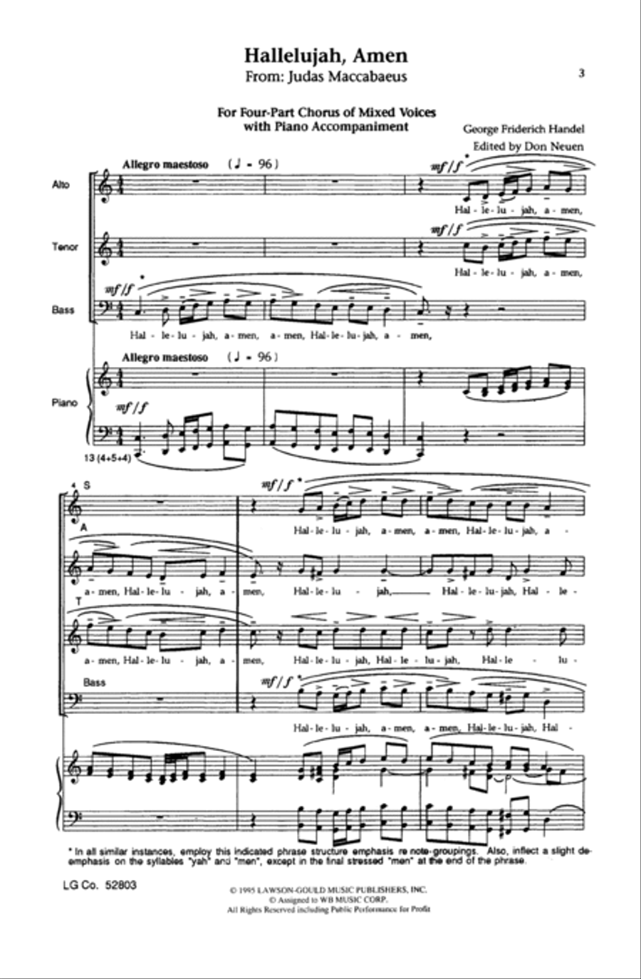 Hallelujah, Amen 4-Part scores gallery preview page 9