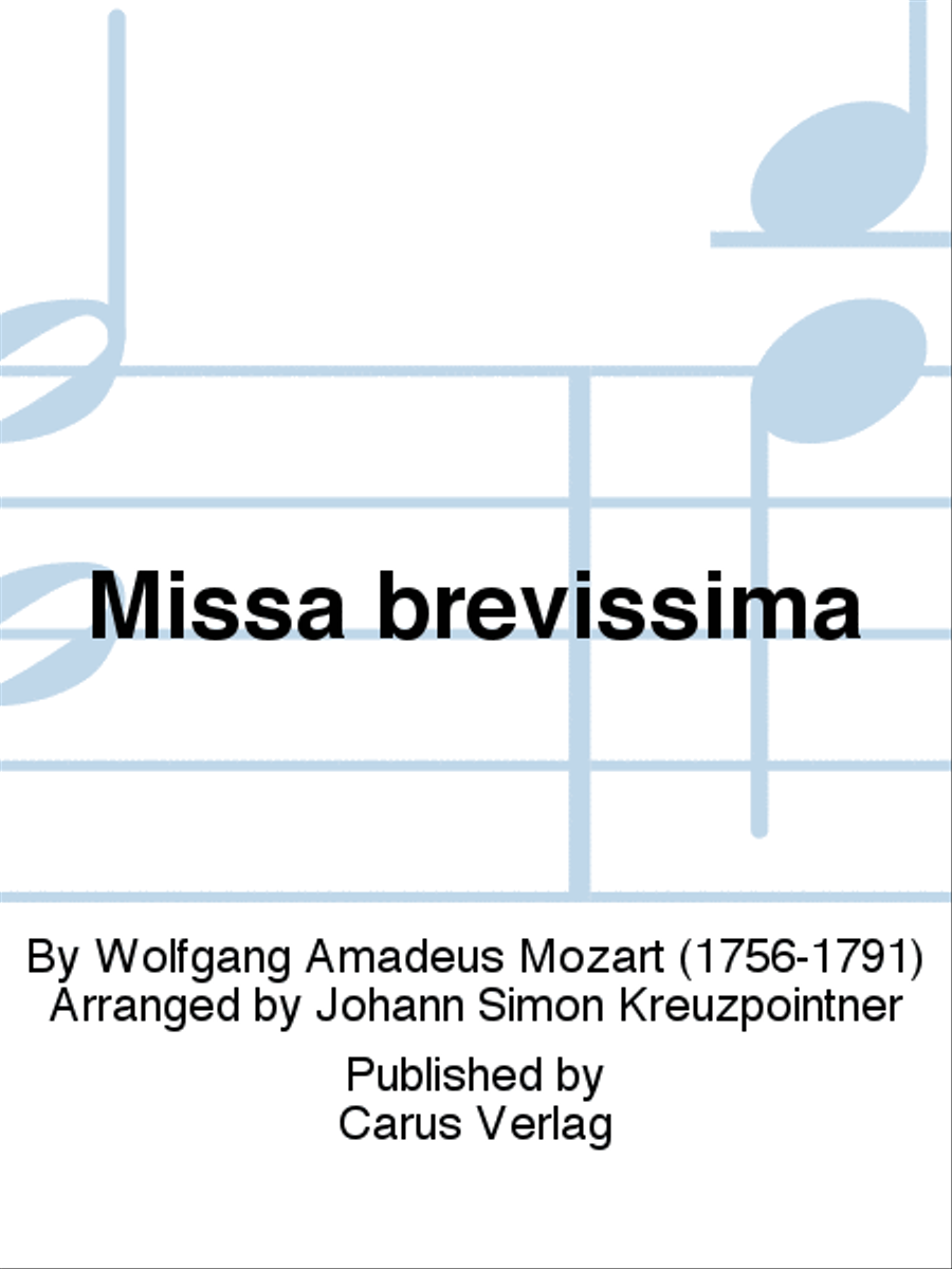 Missa brevissima Missa brevissima Clarinet scores gallery preview page 1