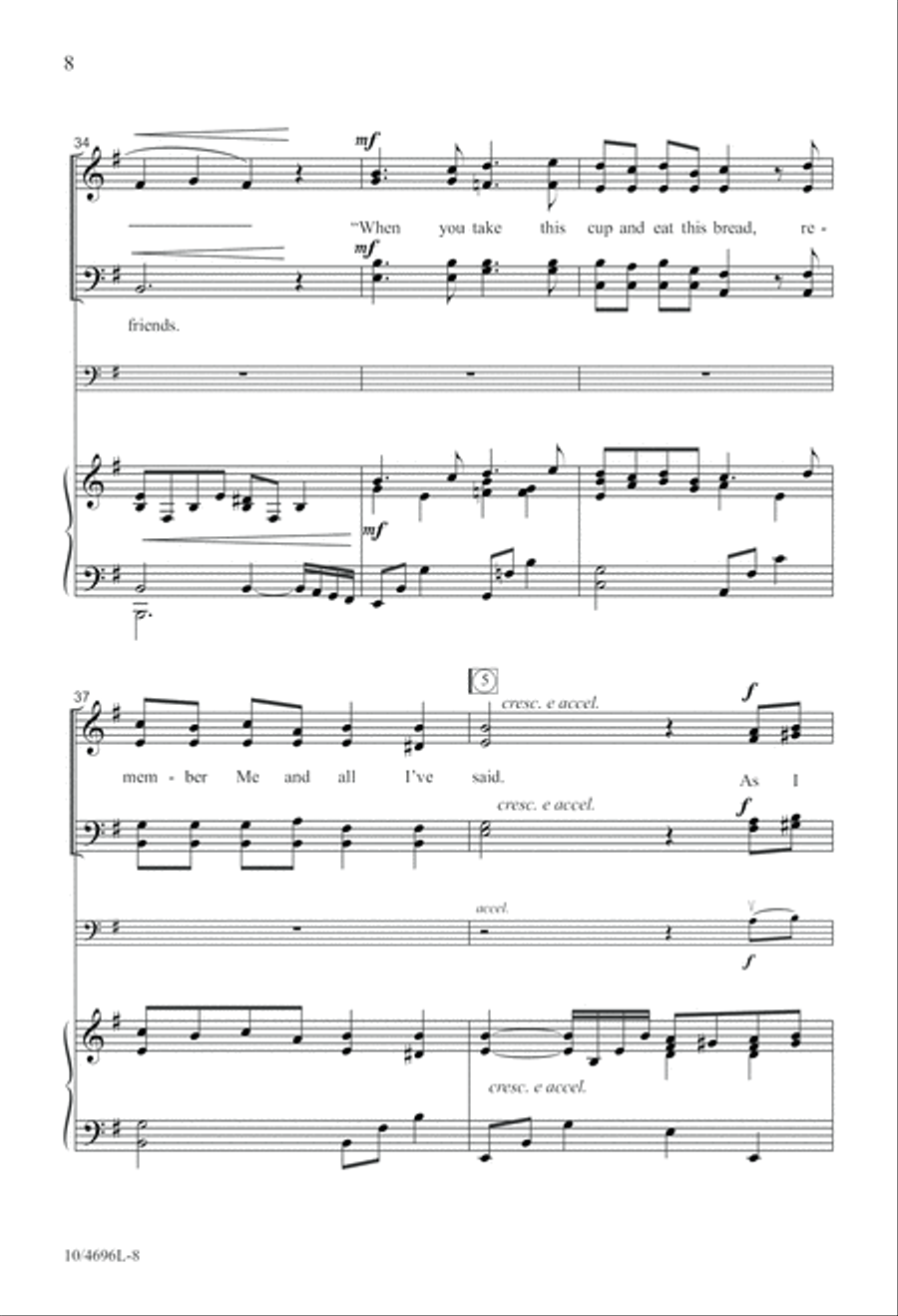 Gathered in the Upper Room 4-Part scores gallery preview page 8