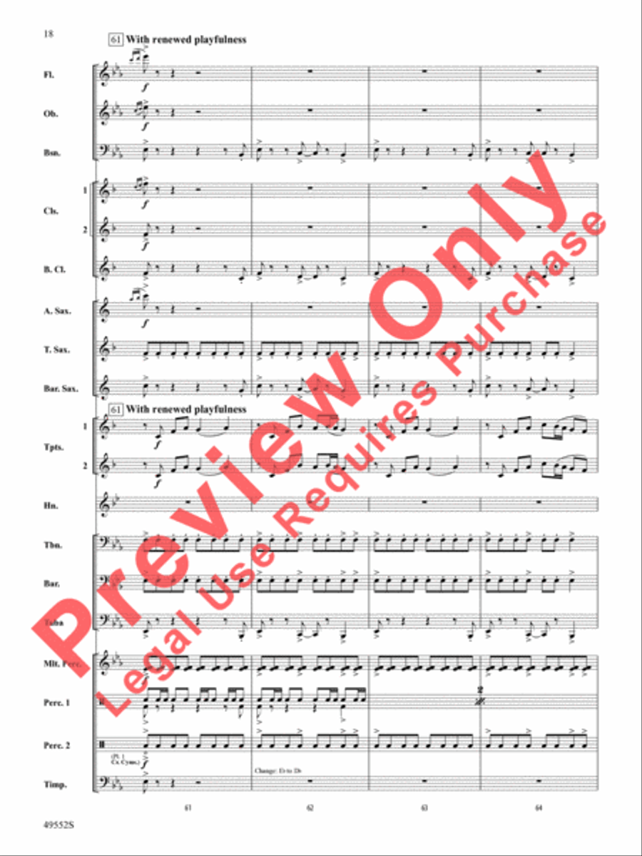 Dance of the Garden Gnomes Concert Band scores gallery preview page 19