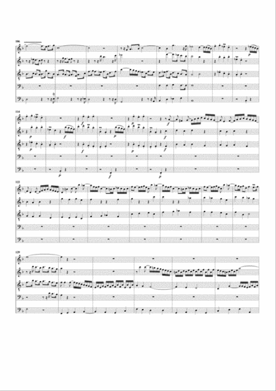 Prelude, BWV 552/I (arrangement for 5 recorders) Recorder scores gallery preview page 5