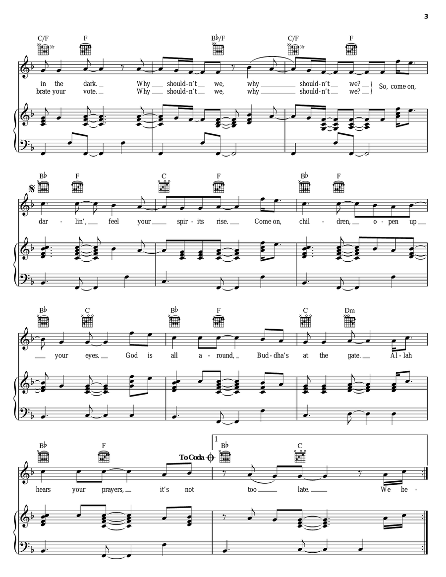 Why Shouldn't We Why Shouldn't We Piano, Vocal, Guitar scores gallery preview page 3