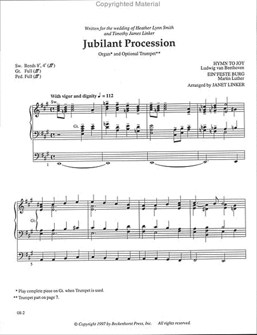 Jubilant Procession Organ Solo scores gallery preview page 2