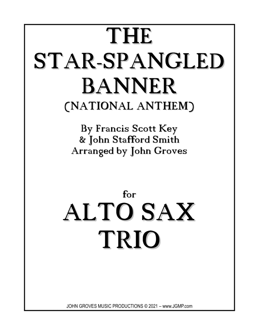 The Star-Spangled Banner (National Anthem) - Alto Sax Trio image number null