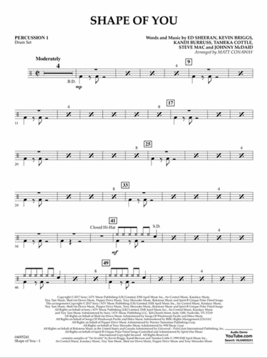 Shape of You Concert Band scores gallery preview page 8
