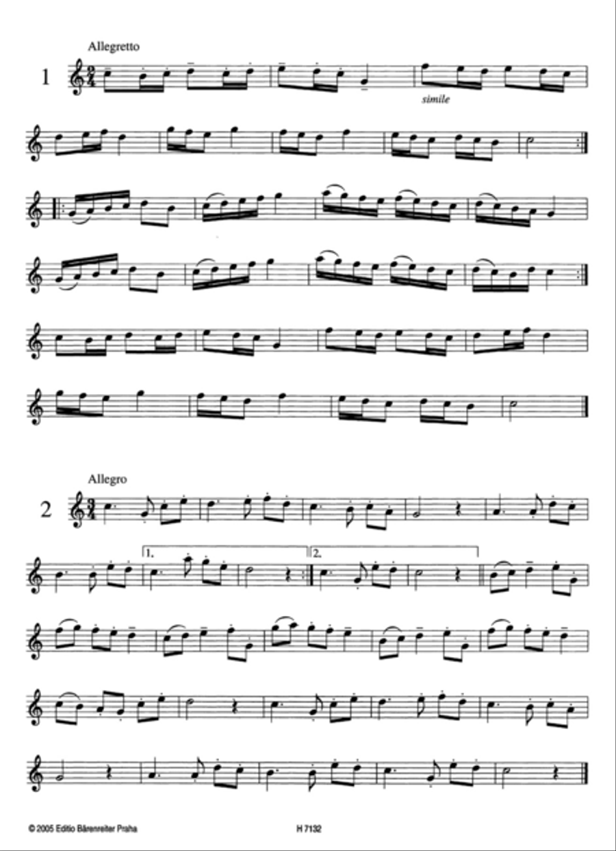 35 Etüden für Sopranblocflöte Soprano Recorder scores gallery preview page 2