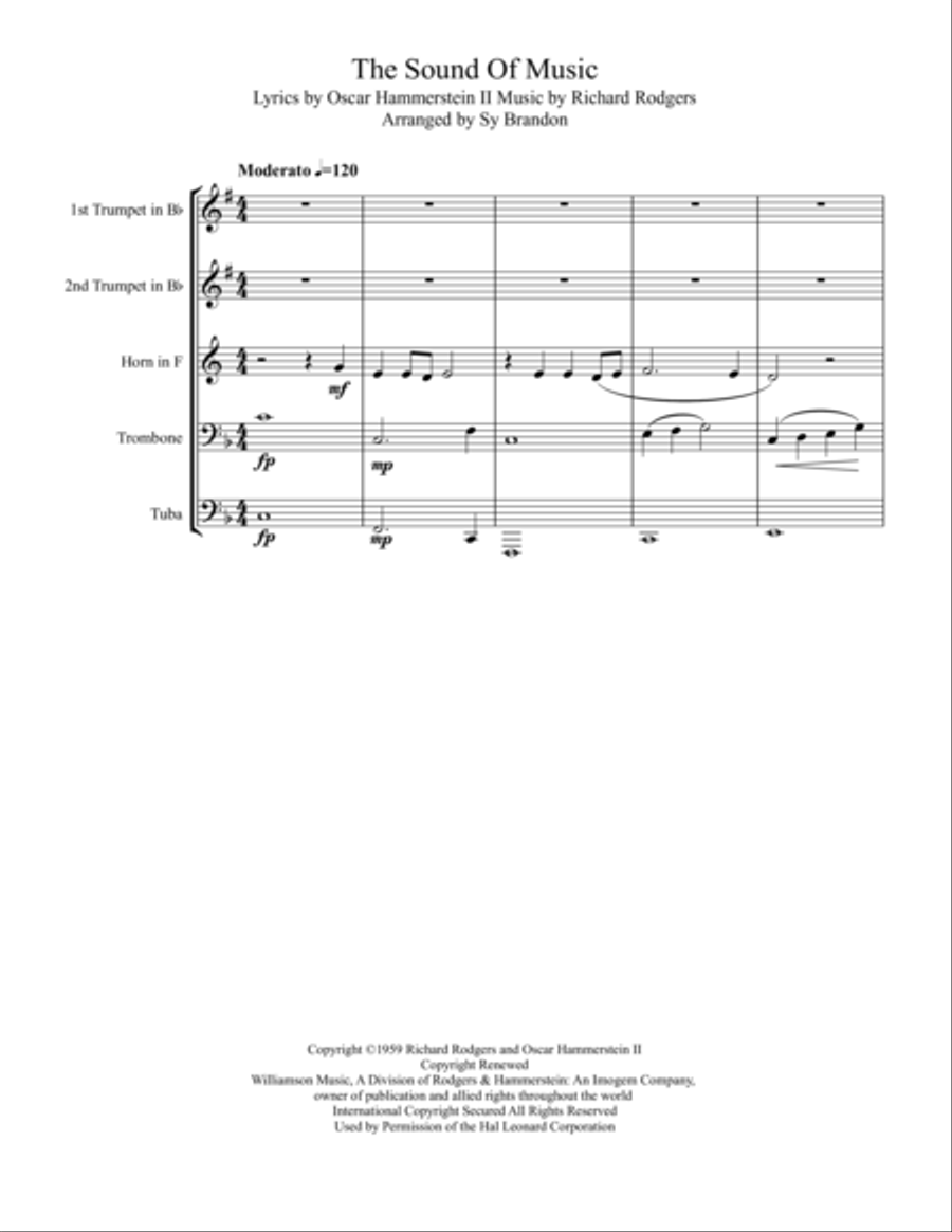 The Sound Of Music School and Community scores gallery preview page 1