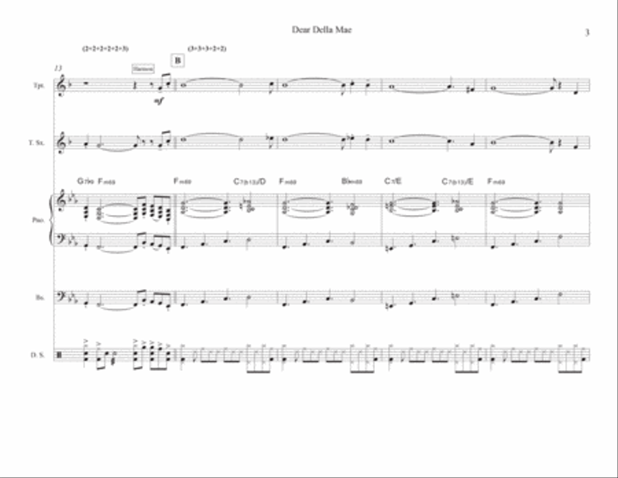 Dear Della Mae Dear Della Mae Jazz Ensemble scores gallery preview page 5