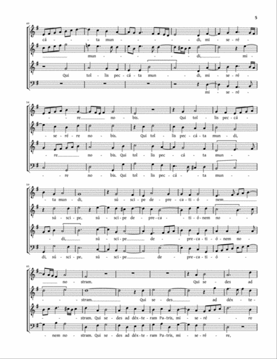 Missa Tu es pastor ovium a 4 (Belli) 4-Part scores gallery preview page 5