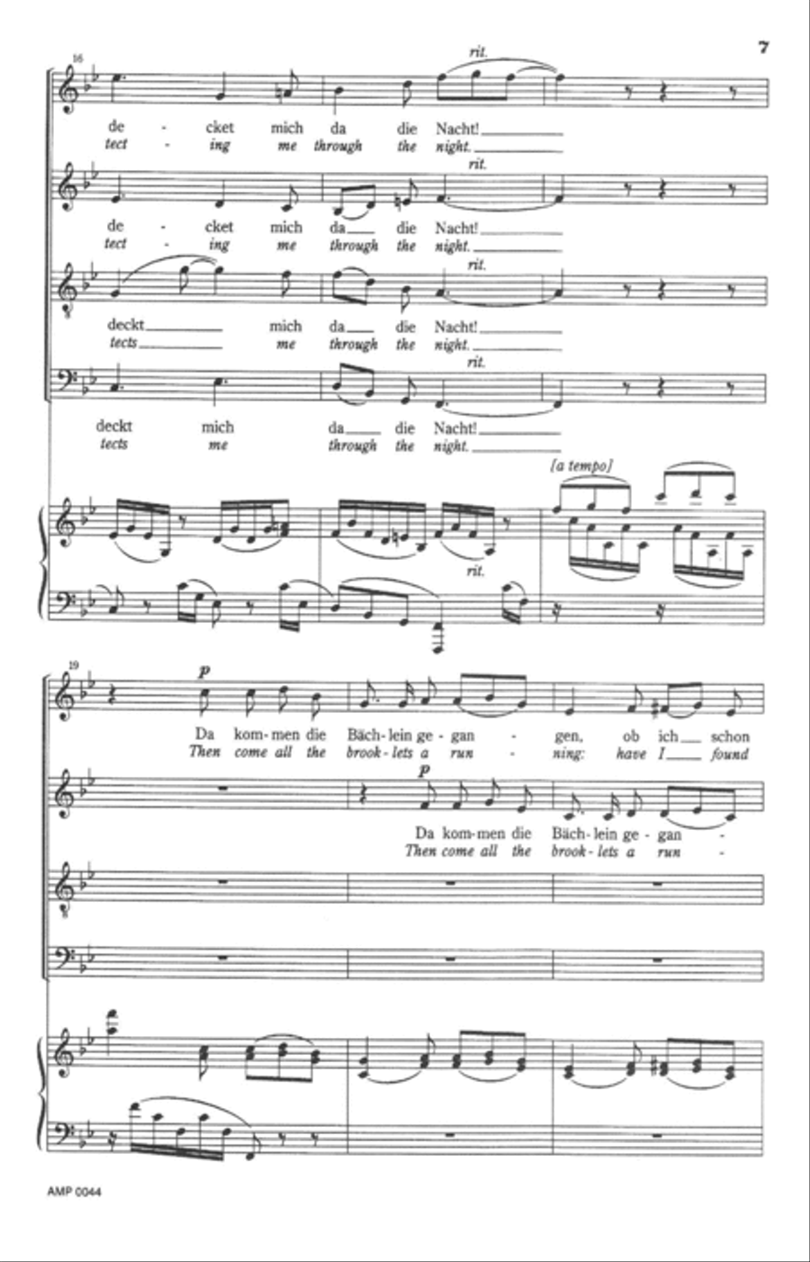 Die Einsame (from Vier Notturnos, Op. 22, no. 1) 4-Part scores gallery preview page 5