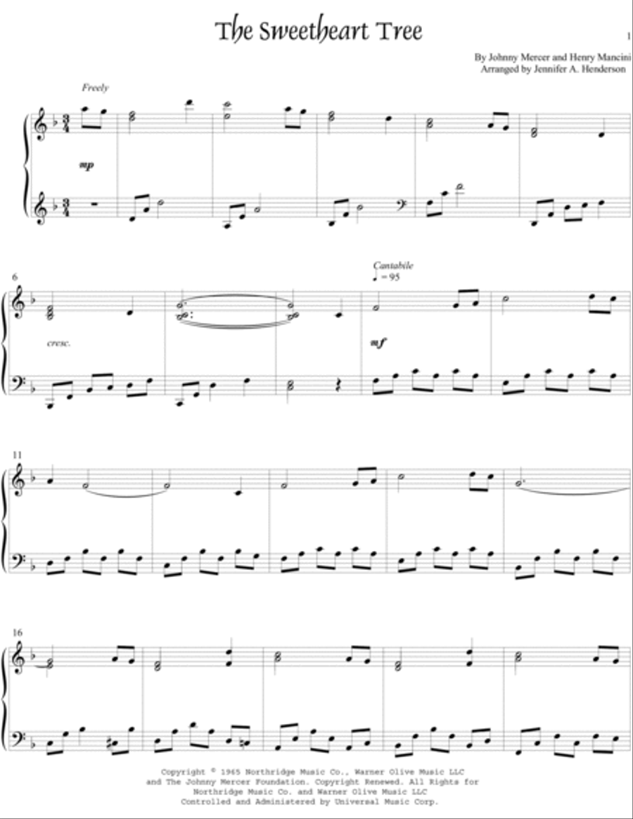 The Sweetheart Tree Piano Solo scores gallery preview page 2