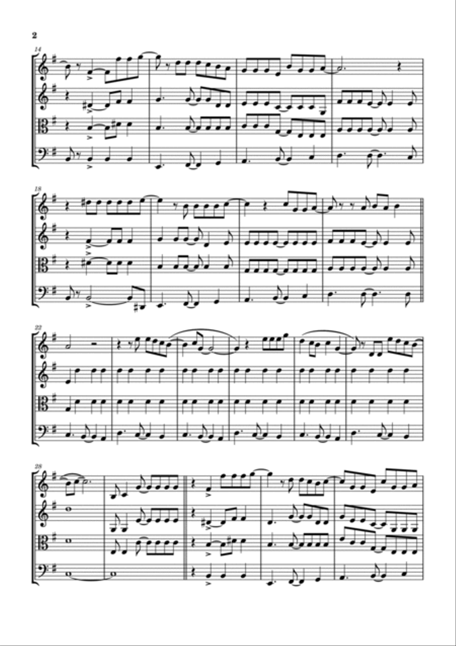 Talk Of The Town String Quartet scores gallery preview page 3