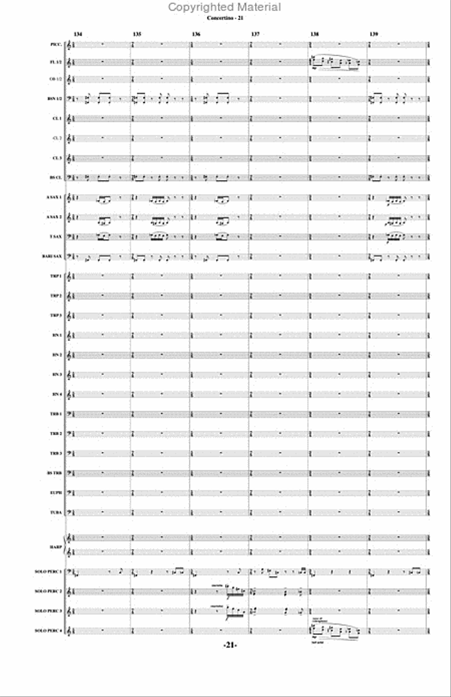 Concertino for 4 Percussion Concertino for 4 Percussion Concert Band scores gallery preview page 22
