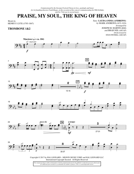 Praise, My Soul, the King of Heaven - Trombone 1 & 2