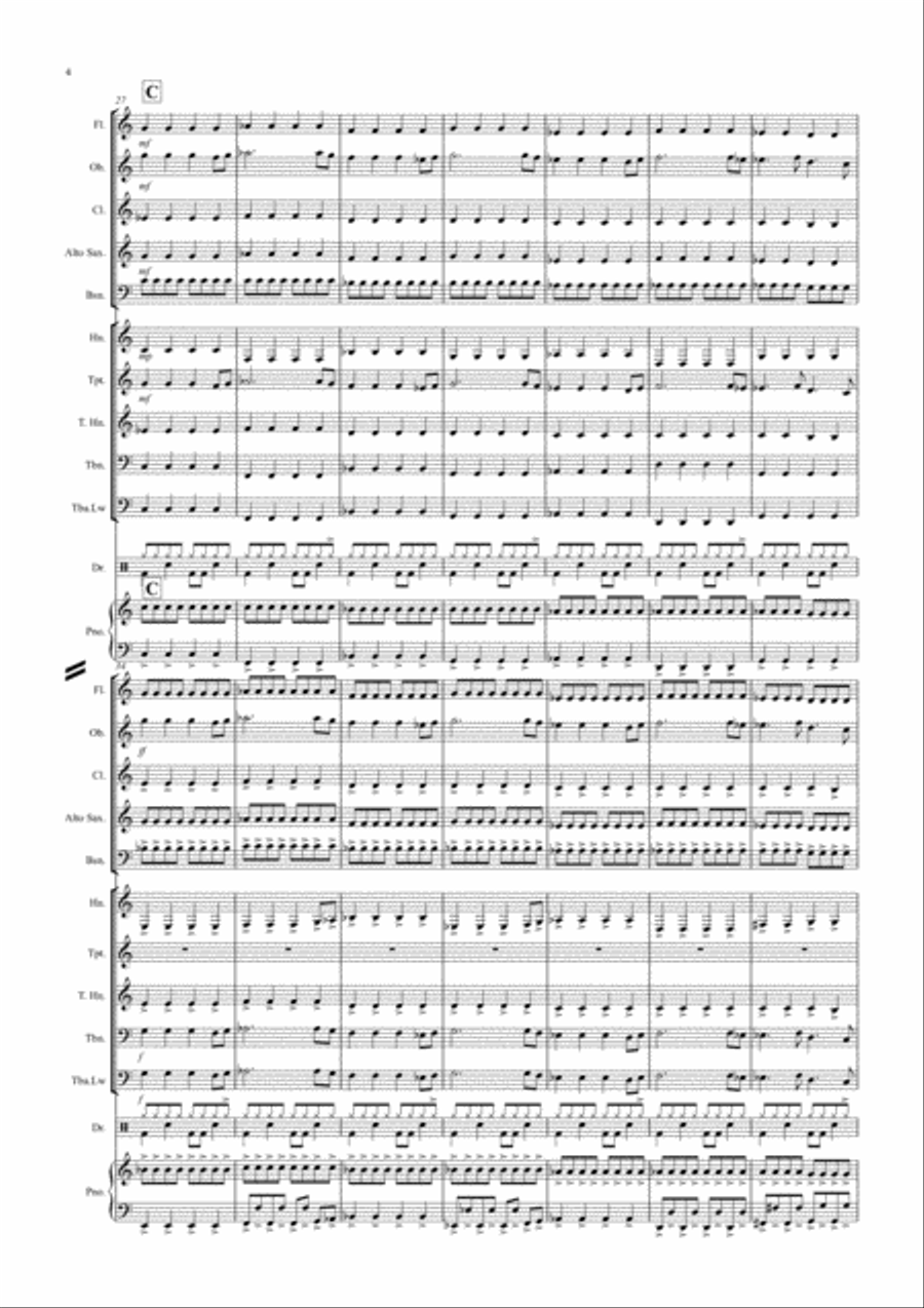 Vivaldi Rock's for School Wind Band Concert Band scores gallery preview page 4