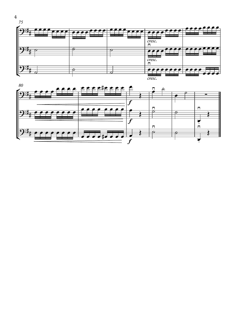Webster's Scherzo for cello trio String Trio scores gallery preview page 4