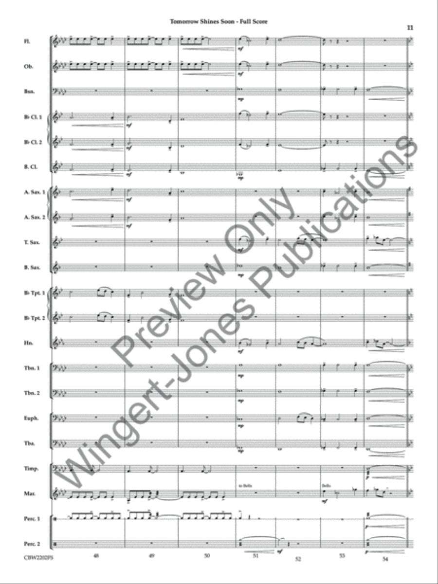 Tomorrow Shines Soon (Score) Concert Band scores gallery preview page 12