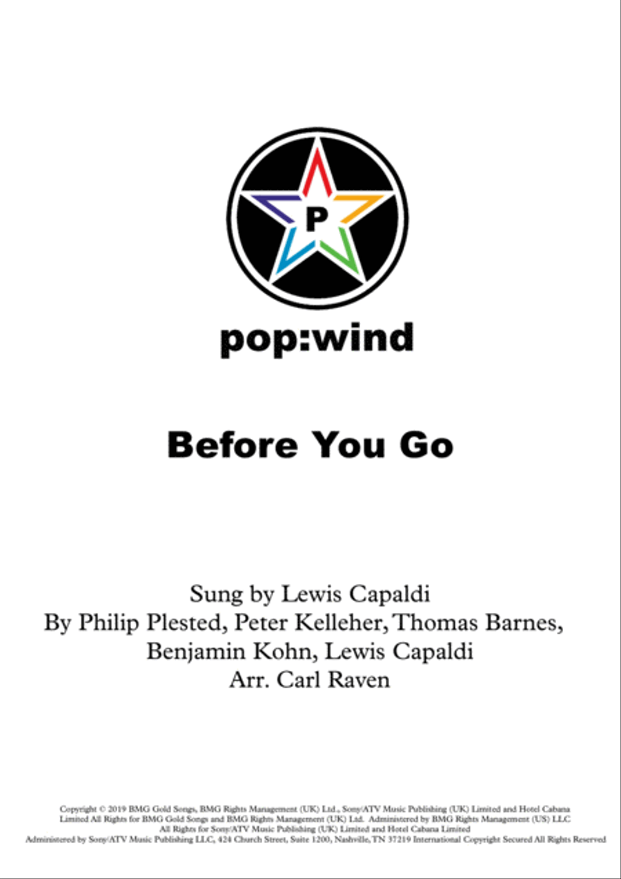 Before You Go Trumpet Solo scores gallery preview page 1