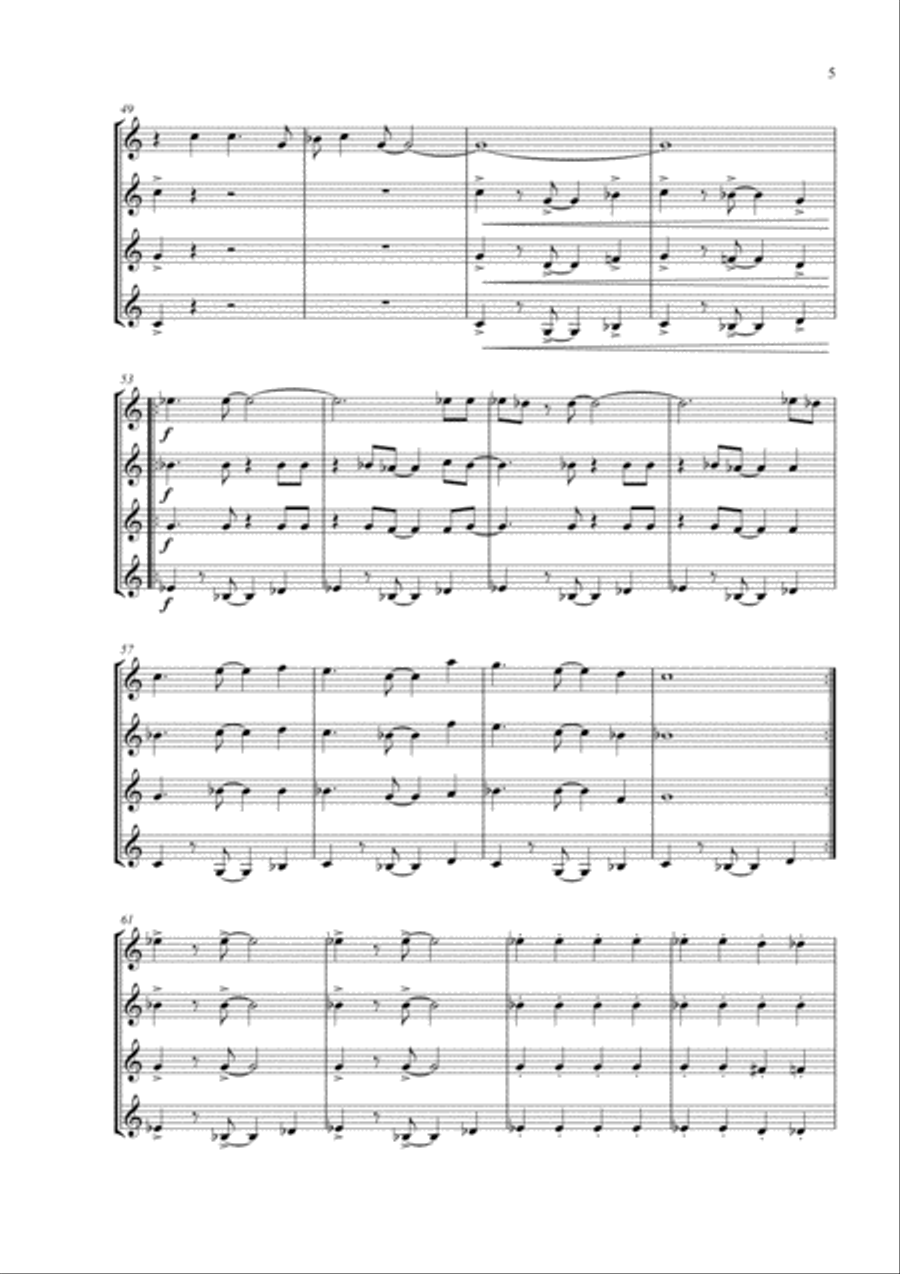 Walk Like An Egyptian Walk Like An Egyptian Woodwind Quartet scores gallery preview page 5