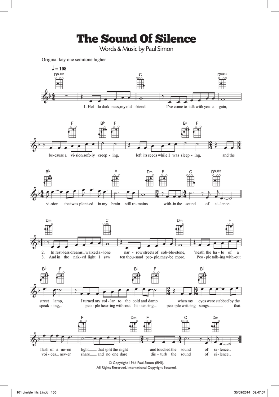 The Sound Of Silence The Sound Of Silence Ukulele scores gallery preview page 1