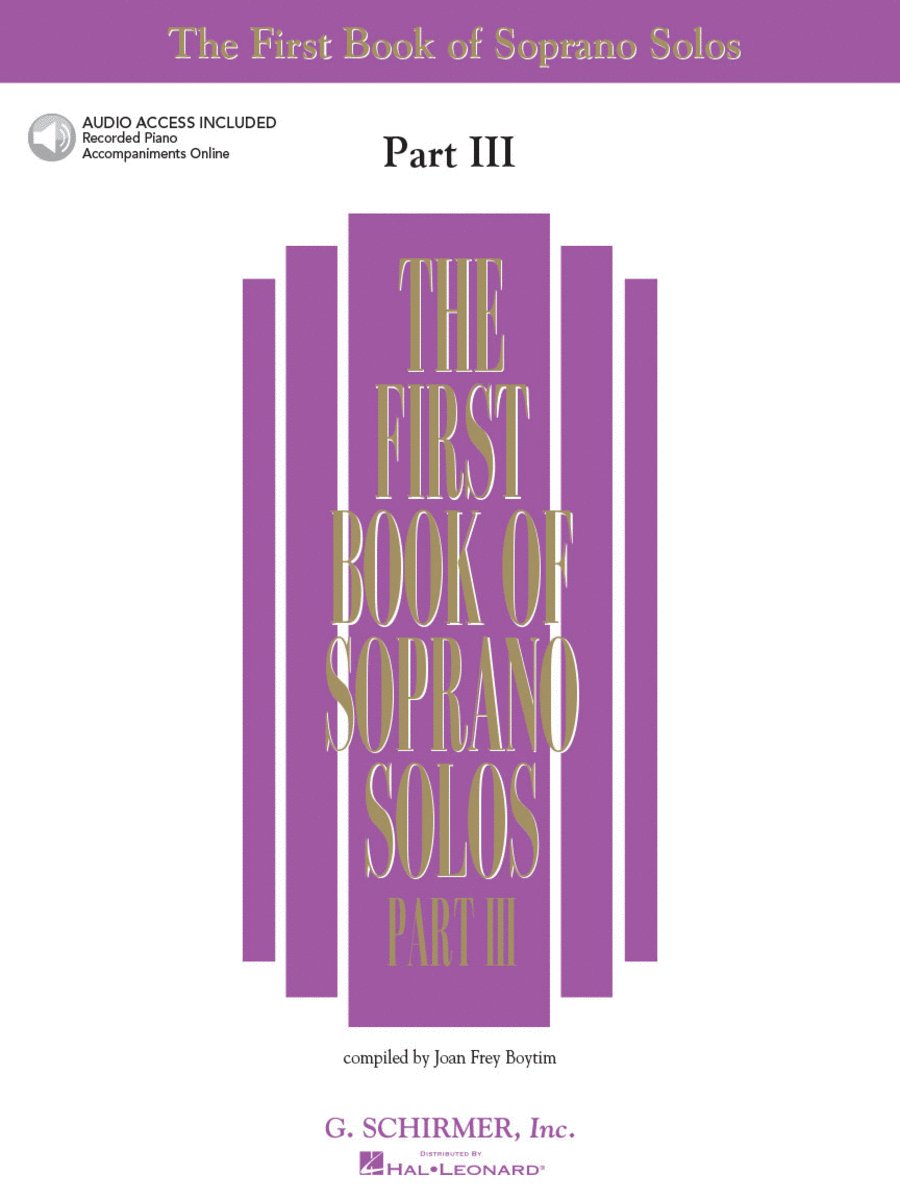 The First Book of Soprano Solos – Part III Soprano Voice scores gallery preview page 1