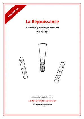 Book cover for La Rejouissance (2 clarinets and bassoon)
