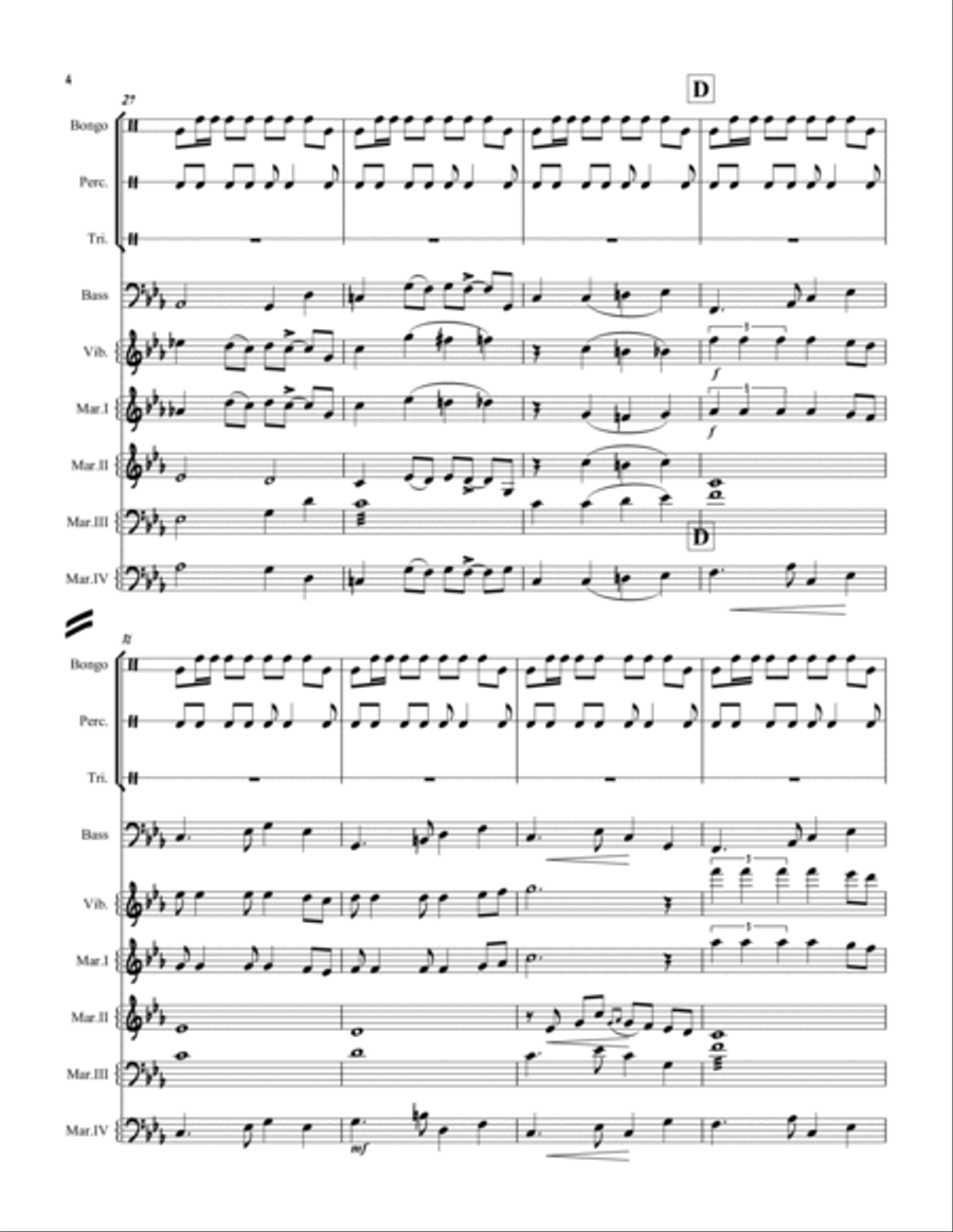Besame Mucho (Kiss Me Much) Large Ensemble scores gallery preview page 4