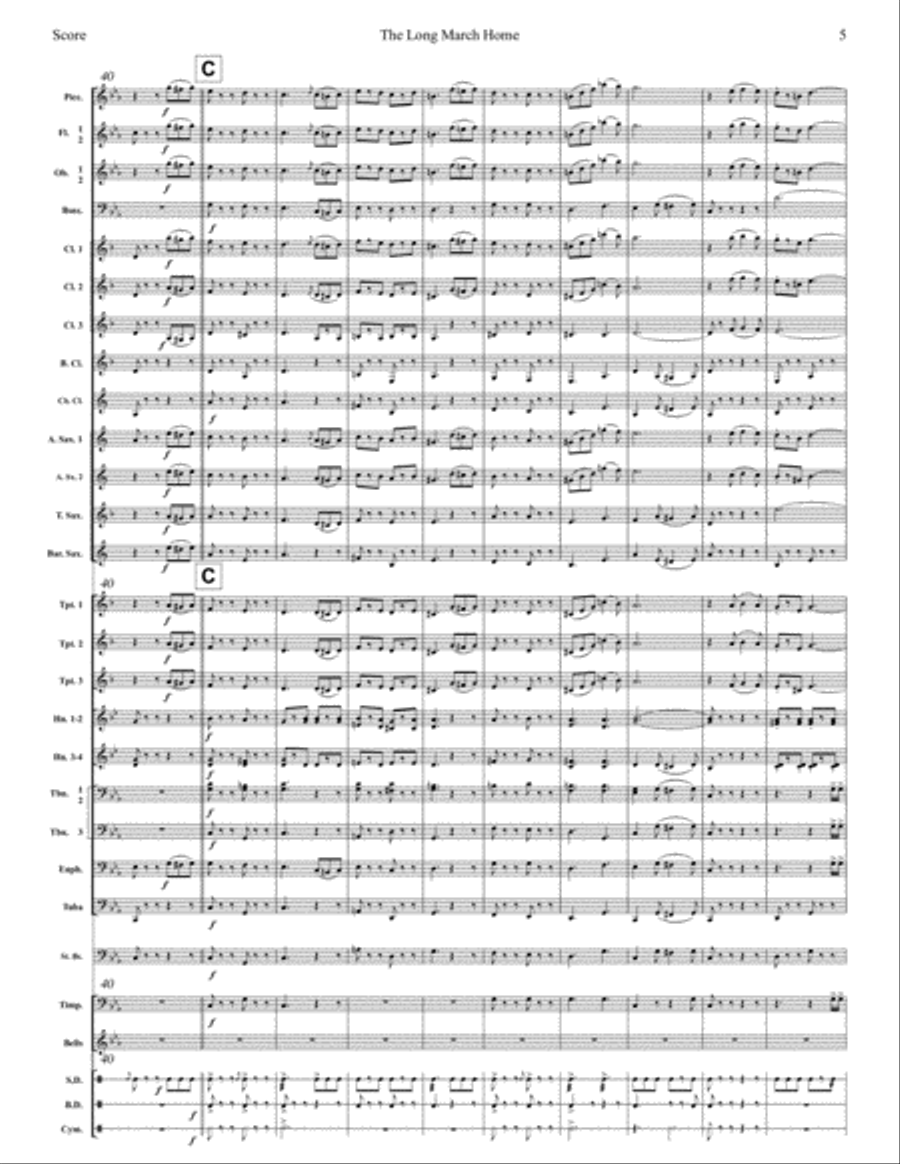 The Long March Home The Long March Home Concert Band scores gallery preview page 6