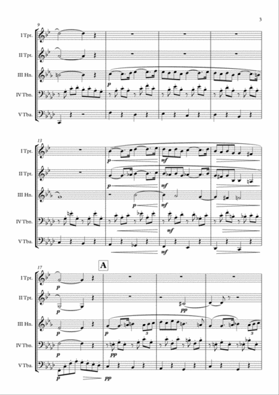 "Pavane op.50" (Brass Quintet) arr. Adrian Wagner image number null