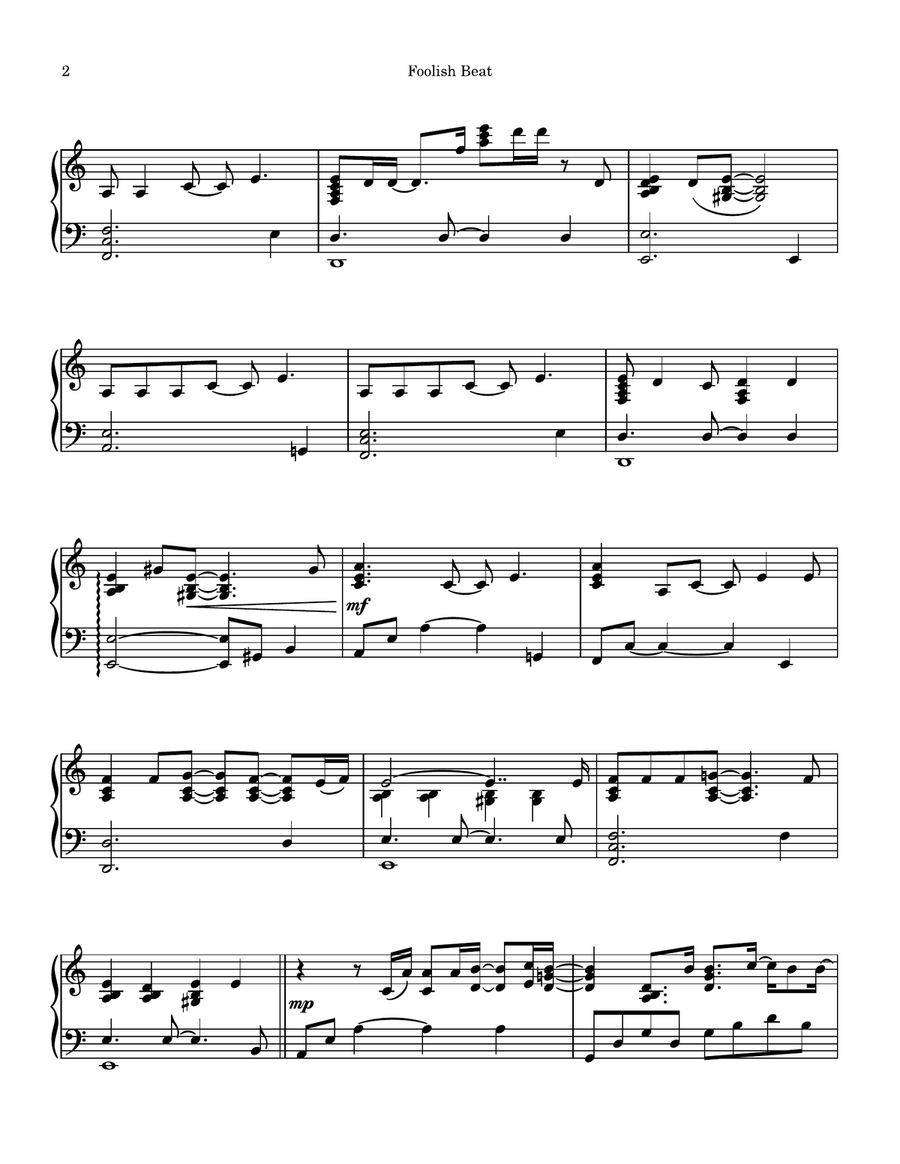 Foolish Beat Piano Solo scores gallery preview page 3