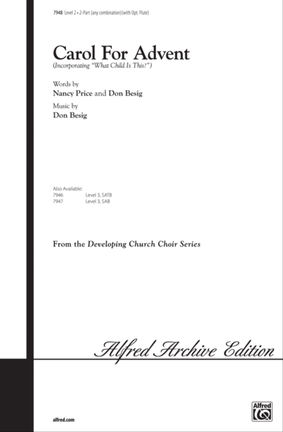 Carol for Advent 2-Part scores gallery preview page 1