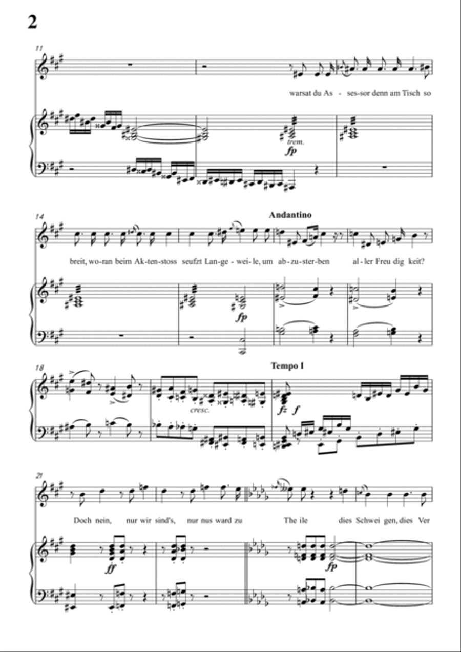 Schubert-Epistel(Herrn Joseph Spaun) in #F minor,D.749,for Vocal and Piano Voice scores gallery preview page 3